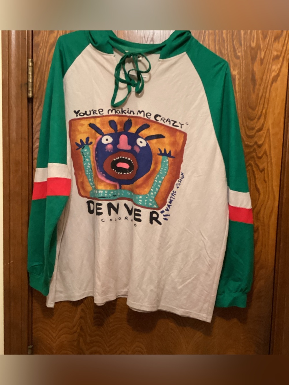 Big Head Designs Vintage Denver Colorado You're Makin Me Crazy oversized hoodie